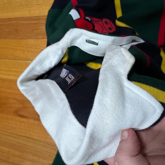 NBA Rowing Blazers Chicago Bulls Polo Rugby Size Large Striped Colorblock Shirt - Picture 10 of 10
